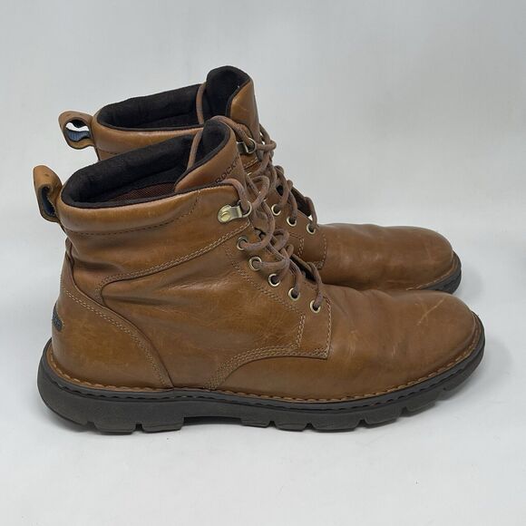 Rockport RocSports Chukka Boots Mens 13 M British Tan Leather Lace Up V75329 - Picture 3 of 14